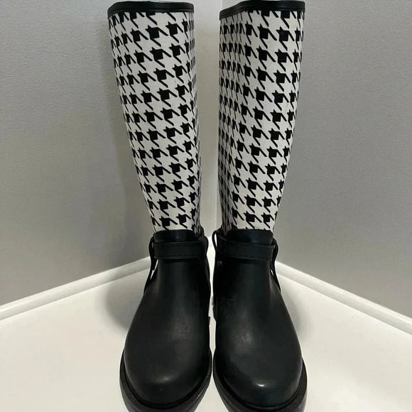 Charlie Paige Tall Houndstooth Riding Boots - Picture 6 of 15